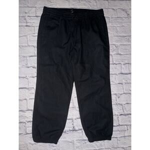 NEW J.Crew Women's‎ Black Lightweight Jogger Twill Pants BA130 Size 12